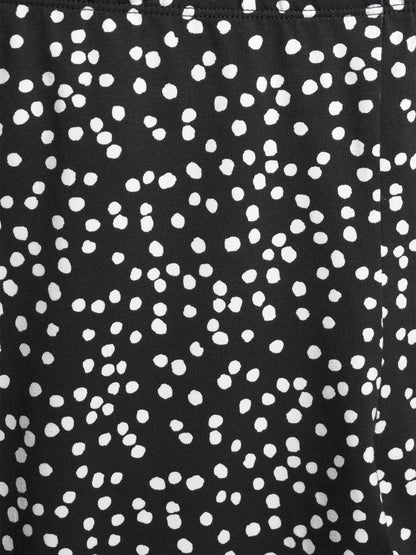 Juniors Black Leggings With White Polka Dots | Tigbuls Variety