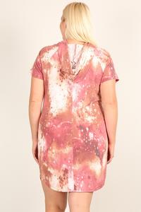 Plus Size Tie-dye Print Relaxed Fit Dress - Tigbul's Variety Fashion Shop
