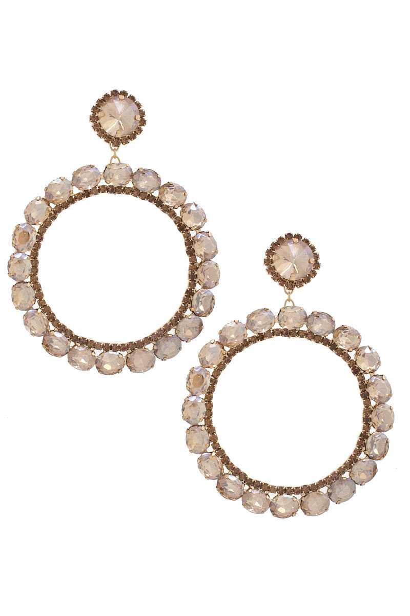 Rhinestone Dangle Earring - Tigbul's Variety Fashion Shop