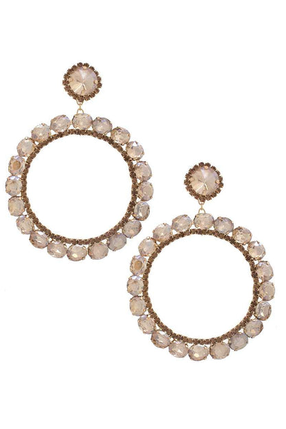 Rhinestone Dangle Earring - Tigbul's Variety Fashion Shop