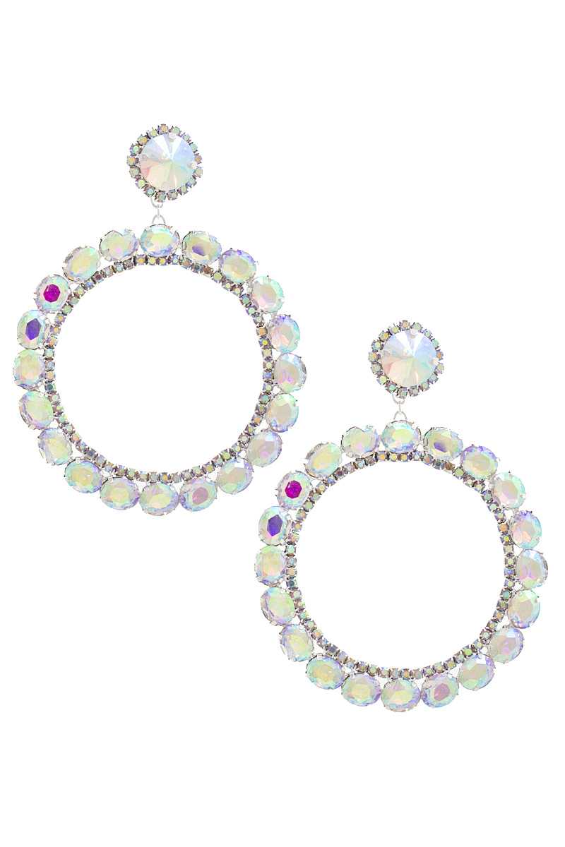 Rhinestone Dangle Earring - Tigbul's Variety Fashion Shop