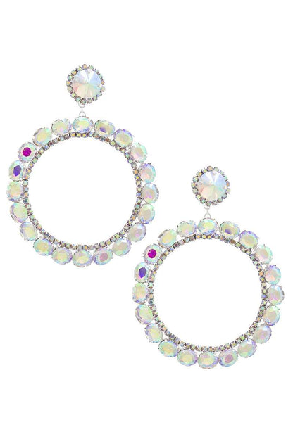 Rhinestone Dangle Earring - Tigbul's Variety Fashion Shop