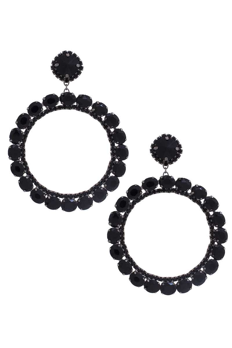 Rhinestone Dangle Earring - Tigbul's Variety Fashion Shop