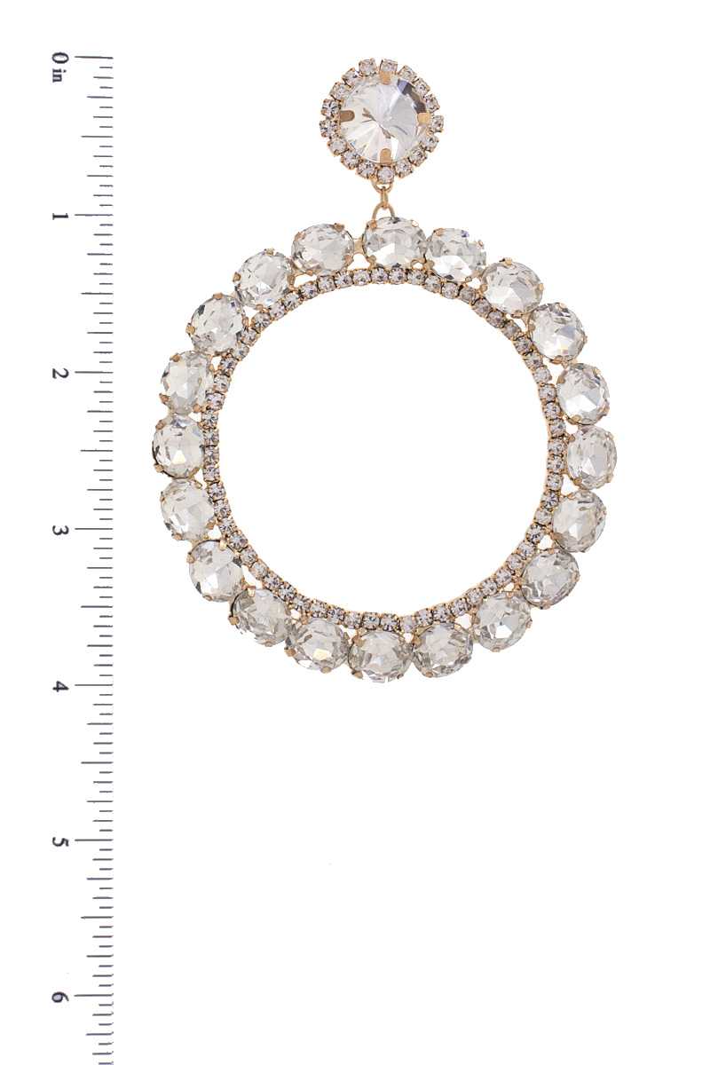 Rhinestone Dangle Earring - Tigbul's Variety Fashion Shop