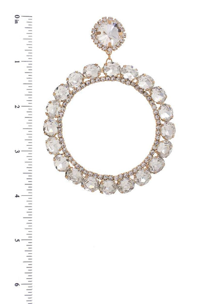 Rhinestone Dangle Earring - Tigbul's Variety Fashion Shop