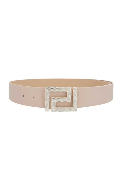 Rhinestone Pave Geo Shape Belt - Tigbul's Variety Fashion Shop