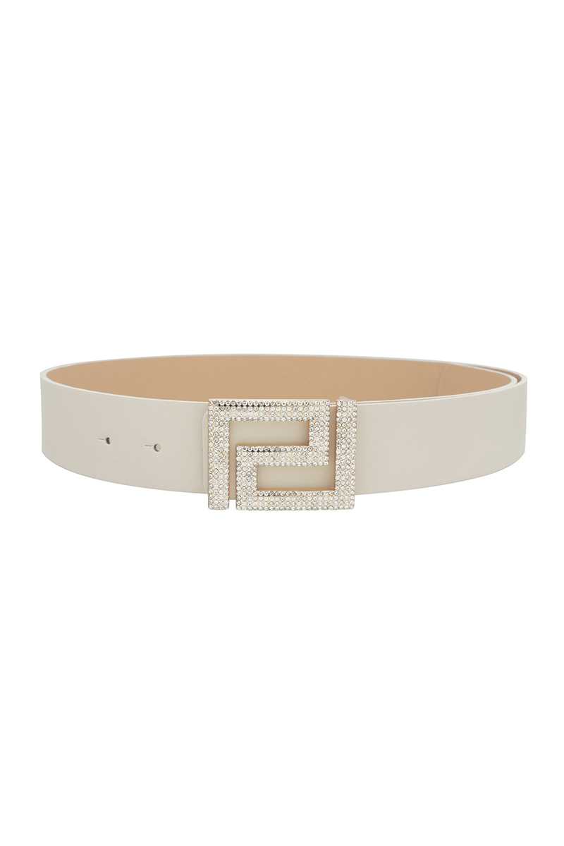 Rhinestone Pave Geo Shape Belt - Tigbul's Variety Fashion Shop
