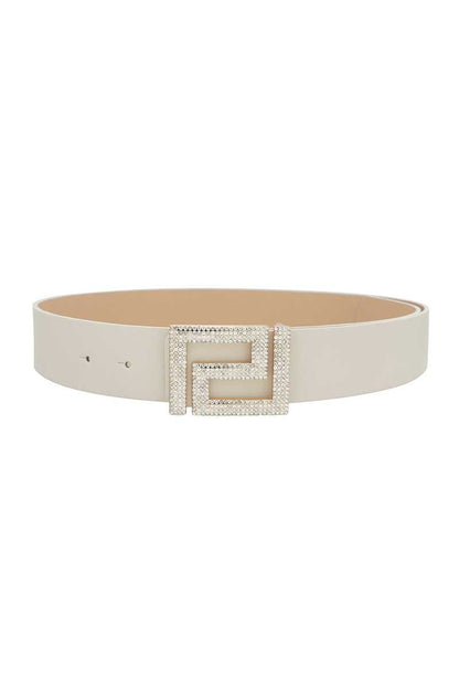 Rhinestone Pave Geo Shape Belt - Tigbul's Variety Fashion Shop