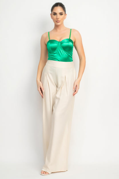 Rhinestone Strap Sweetheart Bodysuit - Tigbul's Variety Fashion Shop