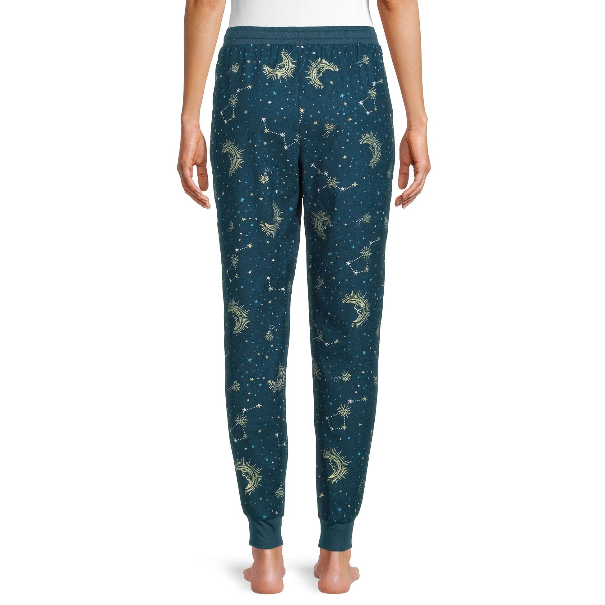 Light Weight Flannel Joggers Size Small Moon/Stars - Tigbul's Variety Fashion Shop