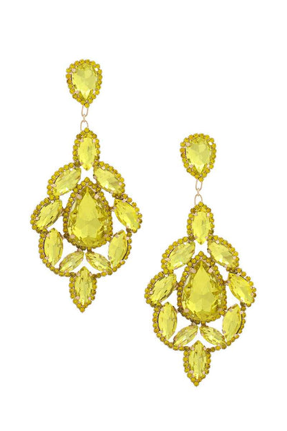 Teardrop Rhinestone Dangle Earring - Tigbul's Variety Fashion Shop