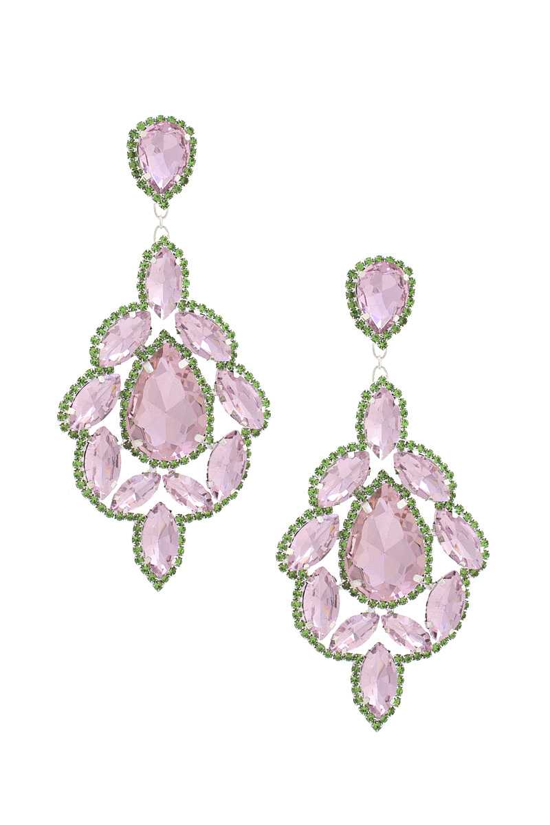 Teardrop Rhinestone Dangle Earring - Tigbul's Variety Fashion Shop