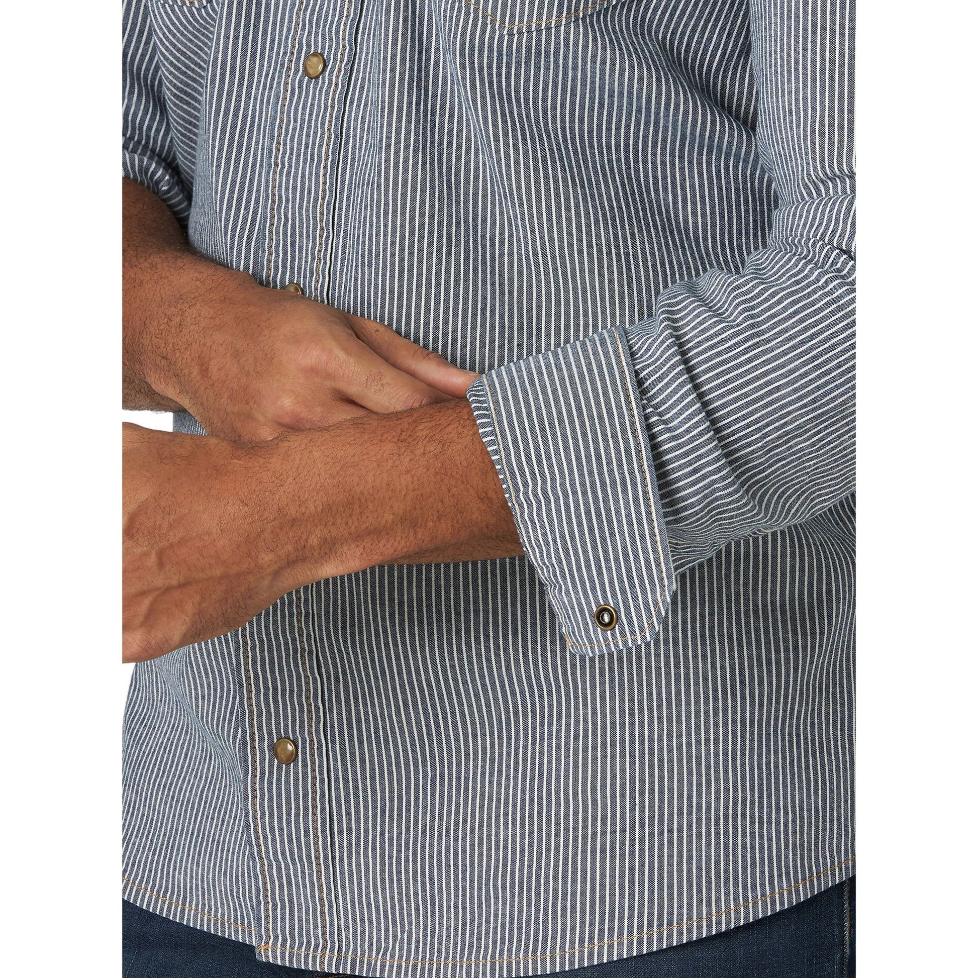Men's 2XL Long Sleeve Premium Slim Fit Denim Shirt 