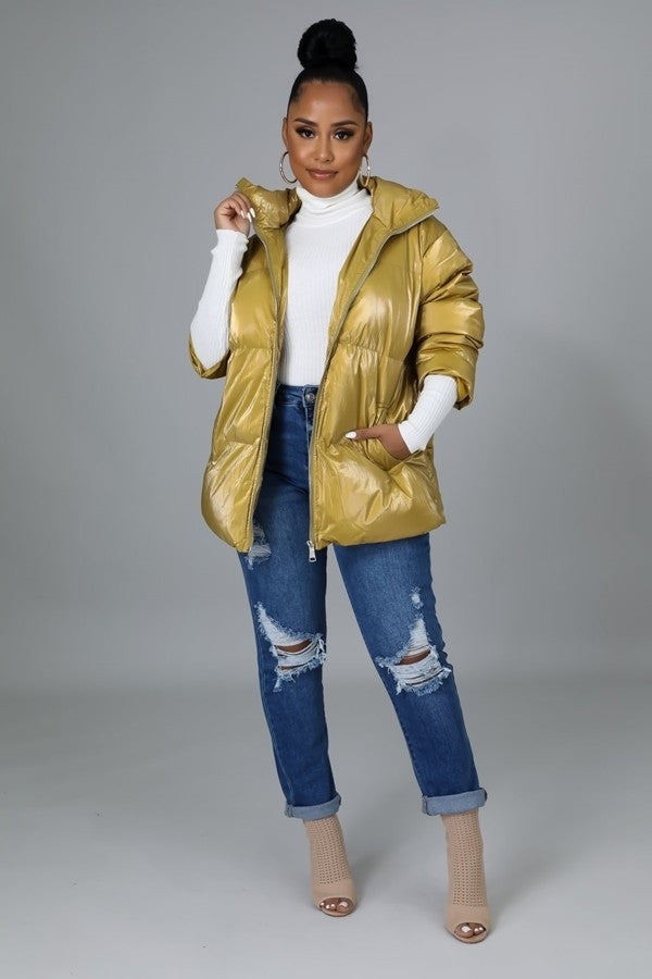 Yellow Non-stretch Jacket - Tigbul's Variety Fashion Shop