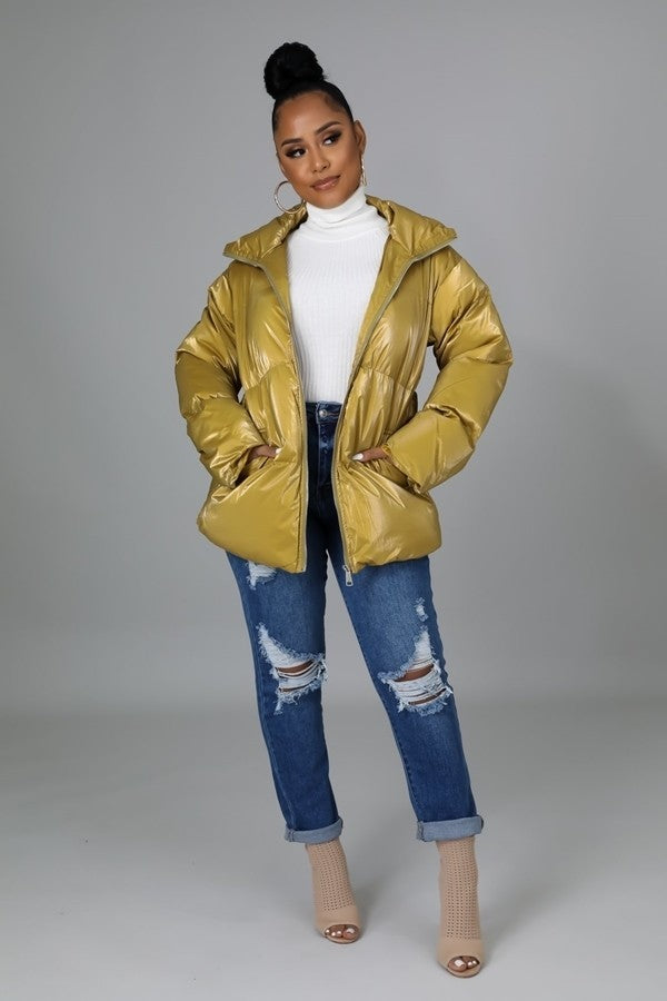 Yellow Non-stretch Jacket - Tigbul's Variety Fashion Shop